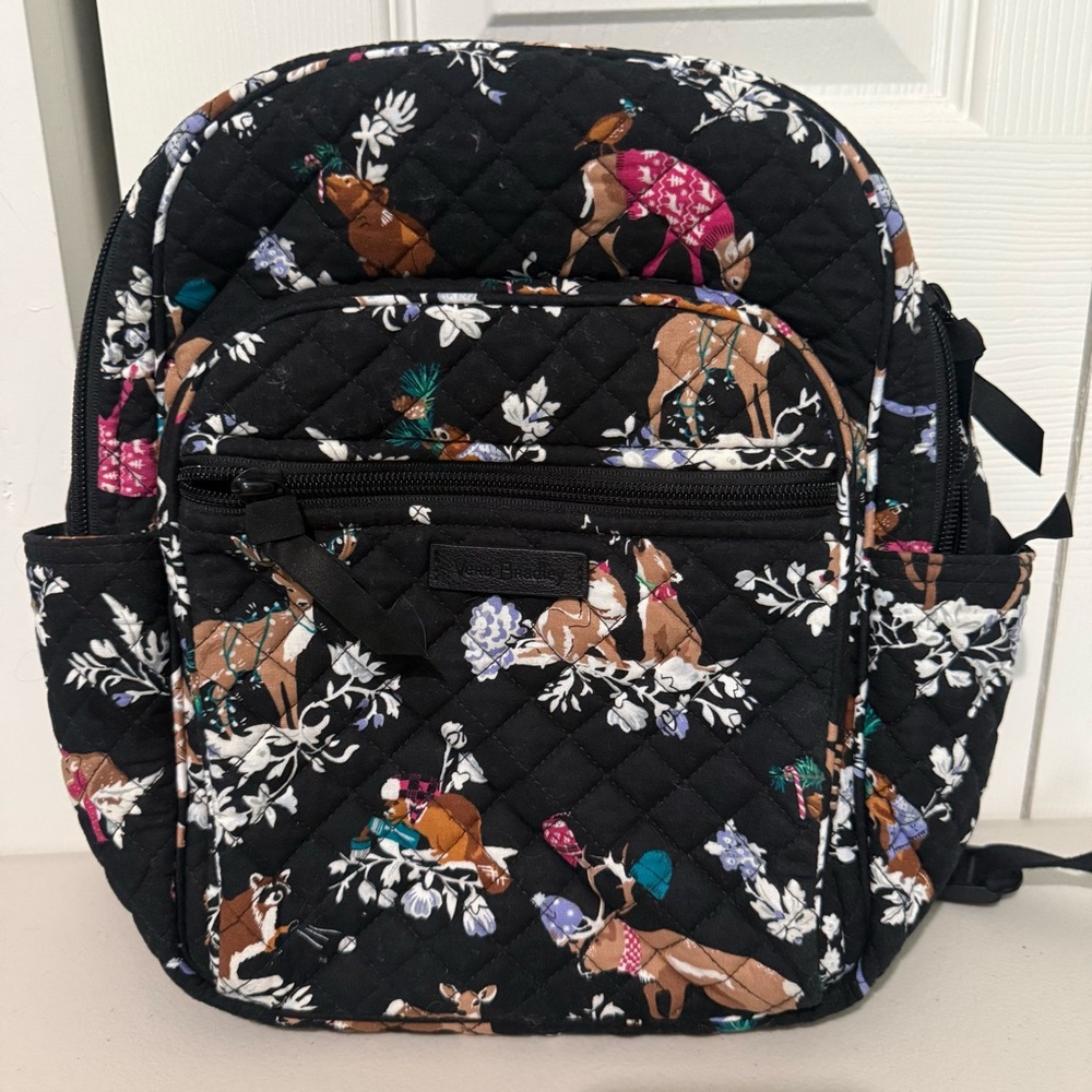 Vera Bradley Merry Mischief Small Compact Backpack 12” Tall X 11” Wide